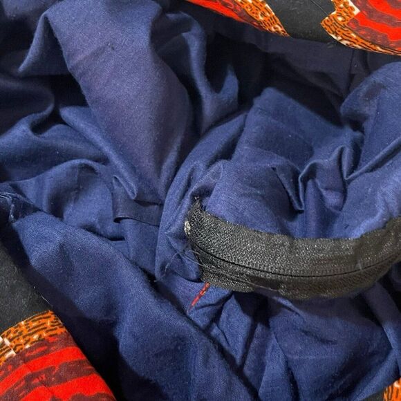 Handmade Knee Length African Print Belted Skirt Women's 1X Multicolored Casual - Picture 4 of 9